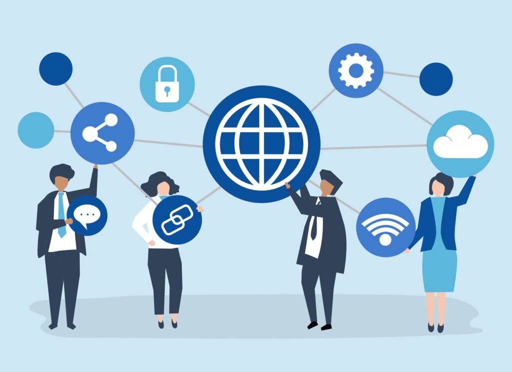 business people with connection icons 53876 66203